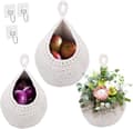 3-pack Hanging Woven Storage Baskets for Space Storage in Kitchen Bathroom