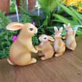 Funny Rabbit Playing Statue Decor, Rustic Whimsical Mom and Baby Rabbit Figurine, Resin Rabbit Statue Figurines Easter Bunny Statue Decor