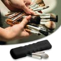 Miniatyrbillede 6 af 6: Makeupbørste rejsetaske, blød og elegant makeupværktøjsorganisator til rejser, Sort