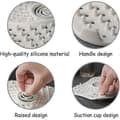 Miniatyrbilde 3 av 5: Silikonavløpsbeskytter, badekaravløpsfilter med sugekopp, dusjhårfilter, silikonvaskfilter