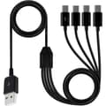 Miniatyrbillede 1 af 5: Multifunktionel 4-i-1 USB-C-splitter med hurtigopladning og 4 Type-C-hanstik
