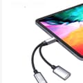 Miniatyrbilde 2 av 3: Multifunksjonell 2-i-1-adapter 27W - Type-C til USB og lyd, kompatibel med bærbare datamaskiner og smarttelefoner