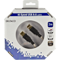 Miniatyrbillede 3 af 4: USB 2.0 kabel Type A han - Type A han 2m Grå
