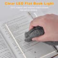 Miniatyrbild 2 av 4: Book Light, Rechargeable Clear LED Flat Reading Light with 3 Colors and Timer, Dimmable Panel Light Book Full Page Lamp for Reading in Bed at Night