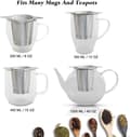 Miniatyrbillede 3 af 5: Te-filter, 2 stk. te-infuser med fine huller lavet af 304 rustfrit stål