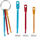 Miniatyrbilde 4 av 5: 6 stk. Heklenål Nøkkelring 3/4/5mm Bærbar Hekle Nøkkelringsett Mini Kreative Nøkkelringer Sink Legering Nøkkelring DIY Håndverk Strikkepinner Verktøy for T
