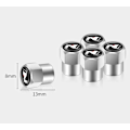 Miniatyrbillede 2 af 3: 4 x Bilventilhætter - Sort, Metal Bilventilhætter med Logo, Passer