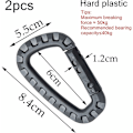 Miniatyrbillede 2 af 5: (Sort, 8,53x5,5cm) D-formet plastik karabin, taktisk karabin