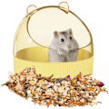 Miniatyrbillede 1 af 5: Sød Hamster Madskål Pindsvin Skål til Dværg Hamstere, Syriske Hamstere, Gerbiler, Mus, Rotter, Små Dyr, Gul
