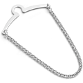 Miniatyrbillede 3 af 5: 2 stk. Sæt Mænds Sølv Gylden Halsbind slipsklemmer Link Kæde Cravat Krage Pins Broche