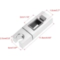Miniatyrbilde 3 av 5: Skyvehodeholder for skinne - 18x30mm - Utskiftbar rektangulær