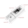 Miniatyrbillede 3 af 5: Skydende Bruseskiveholder til Skinne - 18x30mm - Udskiftelig Rektangulær