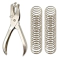 Miniatyrbillede 1 af 5: (40 stk.) Bogringe 20 mm Binderinge med metal enkelt hul punch. Forniklet stål papirringe metalringe til indekskort, flashkortringe, sølv