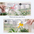 Miniatyrbilde 4 av 5: 2 stk Vannkannehode, Dobbelt-hode Vannkanne Sprinklerhode, 2 i 1 Plasthode Flasketopp Sprinkler for Innendørs Planter, Vannutløp for Potteplanter