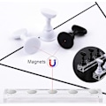 Miniatyrbillede 2 af 5: (Sort+Hvid) Magnetisk Falsk Negleholder, Praktisk Akryl Negle