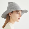Miniatyrbillede 4 af 4: Dame Foldbar Bred Knittet Heksehat til Halloween Kostume