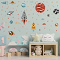 Miniatyrbillede 5 af 5: Ocean Rumskib Vægstickers Vægstickers Mural Dekaler til Soveværelse