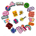 Miniatyrbillede 3 af 5: 20 stk. monogramerede skocharms, sandalkarms, clogsandal charms, Ch