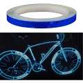 Miniatyrbillede 1 af 5: 1 rulle reflekterende cykelklistermærker (blå) - 1cm*8m - til biler, mo