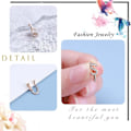 Miniatyrbild 5 av 5: Kristall Initial Näsring Guld Falsk Septum Näsringar Koppar Inlagd Zirkon Bokstav S Näsmanschett Litet Alfabet U-format Clip On Näsring Böjbar Non Pi