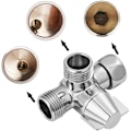 Miniatyrbillede 5 af 5: Solid Messing 3-Vejs Ventil, 3-Vejs Aflederventilkontakt, 3-Vejs Bruseraflederventil, G1/2\" Adapter 3-Vejs Ventil til Bruser, Håndbruser og Aflederarmbrusere