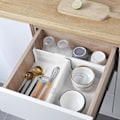 Miniatyrbillede 4 af 5: 2 Pak Justerbare Mesh Skuffeopdelere til Tøjopbevaring Hvid