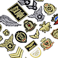 Miniatyrbillede 4 af 5: 23 stk. Guldtråd Krone Badges Børnebroderede Patch Sy På/Jern