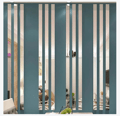 20 stycken väggdekaler med spegel - Silver 5 * 50 cm, Modern 3D Dekor