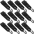 Miniatyrbillede 1 af 5: 12 Pack - Sorte D-Shape Markiseklemmer - Vindtæt teltklemme