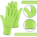 Miniatyrbilde 5 av 5: Pairs Mikrofiber Støvmotter Vaskbare Gjenbrukbare Rengjøringsvotter Hansker for Kvinner Kjøkken Husrengjøring Bil Persienner (Grønn-Gul, Vannblå, Rosa,