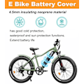 Miniatyrbillede 4 af 5: E Cykel Batteri Cover, (30-40 cm i omkreds) Reflekterende Batteri Beskyttende E-cykel om Natten, Cykel Termisk Cover Vandtæt Støvtæt Taske til Ba