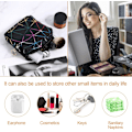 Miniatyrbillede 3 af 5: Menstruationspose til Poser, Sanitetsbind Opbevaringspose i Læder, Menstruationsbind Pose, Feminin Produkt Tamponholder til Taske (Farverig Bl