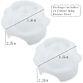 Miniatyrbillede 3 af 5: 2 stk. Smykkeskrin Form Silikone Blomster Ringholder Resin Form Unik Epoxy Resin Støbeform 3D Skål Æske Smykkeholder Irregulær Bakke Resin Con
