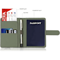Miniatyrbillede 2 af 5: Premium Læder Pas Holder Cover Case, Vandafvisende RFID Blokerende Rejse Tegnebog Pas Holder med Pen Holder, Sød Pasbog til Kvinder/Mænd