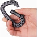 Miniatyrbillede 3 af 5: (Sort, 8,53x5,5cm) D-formet plastik karabin, taktisk karabin