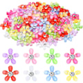 Miniatyrbild 1 av 5: 160 Stycken 10 mm Mini Resinblommor Berlocker Med Strass Flatback Knappar för DIY Hantverk, Scrapbooking, Mobilskals Tillverkning, Dekoration, Ornament