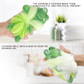 Miniatyrbilde 3 av 5: Vaskbar dusjsvamp for barn, søt badesvamp for kropp, dyreformet dusjpuff Loofah-svamper, netting svamp kroppsskrubber for barn-A
