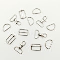 Pikkukuva 5 / 5: 60 kpl Karabinerolaukku Ompelutarvikkeet, Kääntyvät napsukoukut Ompelu, Tri-Glide Metallisolki + D-muotoiset renkaat + Kääntyvät koukut DIY-tarvikkeet