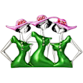 Miniatyrbilde 1 av 5: Fashion Sisters Dame Brosje Nål for Kvinner Jenter Mine Beste Venner Søt Emaljert Rhinestone Grønn Rosa Hatt Brosjer Jakkenåler Brystnål Sorority Siste