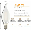 Miniatyrbild 2 av 5: E14 LED-lampor, 5-pack, E14 LED-lampor, Frostad Flamma Filament, Sm