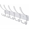 Miniatyrbillede 1 af 5: (Hvid) Væghængt Frakkeholder - 5 Assorterede Kroge, Robust, St