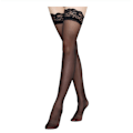 Miniatyrbilde 2 av 5: 4 Par Lace Thigh High Strømper Strømpebukser Silke Strømper, Kompr
