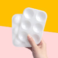 Miniatyrbild 4 av 5: 8 st Vita Plastfärgbrickor, Akvarellpalett Målarbricka för Målarfest, DIY Hantverk och Konstmålning