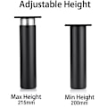 Miniatyrbillede 2 af 5: Sæt med 4 Justerbare Møbelben 20cm Sort Metal Udskiftning Ta