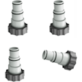 Miniatyrbilde 1 av 5: 4 stk. Svømmebassengadaptere, erstatning for Intex A-serie slangetilkobling med gjenger, 1,5\" og 1,25\" diameter slange, pumpetilkobling for svømmebassengsett