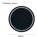 Miniatyrbilde 2 av 5: 4 stk. Bilcoaster Universal Sklisikker (svart) Silikon Bilkopp