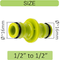 Miniatyrbilde 3 av 4: Pakke med 5 1/2'' Mellomkobling - Rask Overgang for Hageslange - Plast/ABS