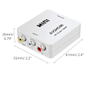 Miniatyrbillede 3 af 5: Sort - Videosignalomformer (AV til HDMI) AV2HDMI av til hdmi av