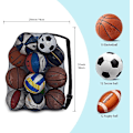 Miniatyrbillede 2 af 5: Stor Foldbar Mesh Boldpose Nylon Meshpose Holdbar Genanvendelig Opbevaring