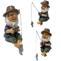 Miniatyrbilde 5 av 5: Fiskende Dvergfigur Dekorasjon Hagefigurer, Hage Dverg